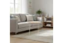 relaxdays Beistelltisch Skandi Design Rund Weiß Holzoptik Bild 1