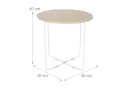 relaxdays Beistelltisch Skandi Design Rund Weiß Holzoptik Bild 4