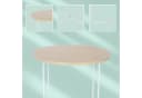 relaxdays Beistelltisch Skandi Design Rund Weiß Holzoptik Bild 5