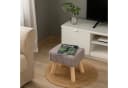 relaxdays Sitzhocker Cord Hellgrau Bild 1