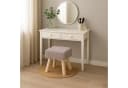 relaxdays Sitzhocker Cord Hellgrau Bild 3