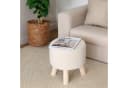 relaxdays Sitzhocker Cord Beige Bild 1