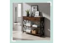 relaxdays Konsolentisch mit Schublade, Dunkelbraun, Industrial-Style Bild 1