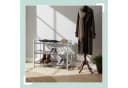 RELAXDAYS Schuhregal aus Bambus Weiss-Grau Bild 1