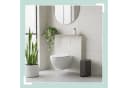 relaxdays Badmülleimer mit Softclose 5 Liter Trittpedal Grau Bild 3