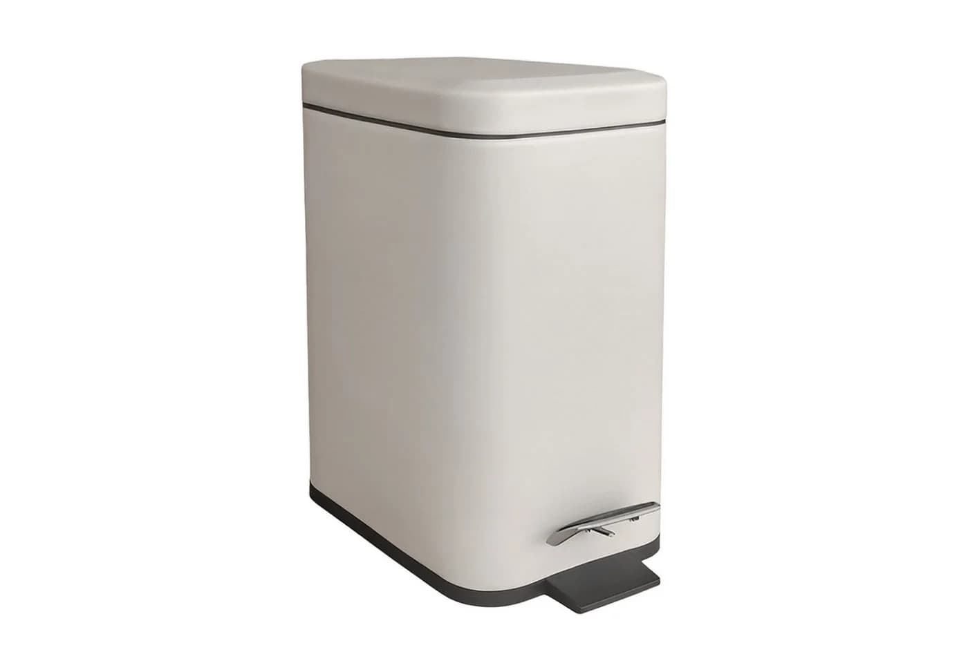 relaxdays Kosmetikeimer Bad Mülleimer 5 l Softclose Beige - Bild 2