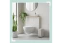 relaxdays Kosmetikeimer Bad Mülleimer 5 l Softclose Beige Bild 3