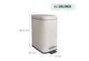 relaxdays Kosmetikeimer Bad Mülleimer 5 l Softclose Beige Bild 4
