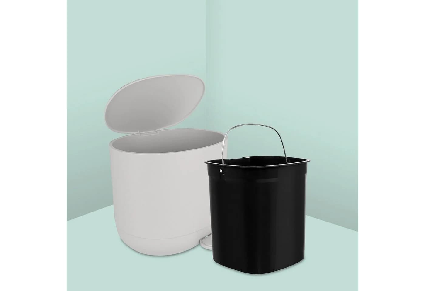 relaxdays Kosmetikeimer mit Softclose 7l, weiß - Bild 5