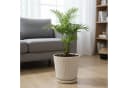 relaxdays Blumentopf mit Untersetzer 2er Set Beige Bild 1