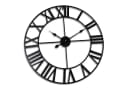 relaxdays Wanduhr mit römischen Zahlen Schwarz Bild 2