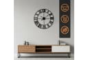 relaxdays Wanduhr mit römischen Zahlen Schwarz Bild 3