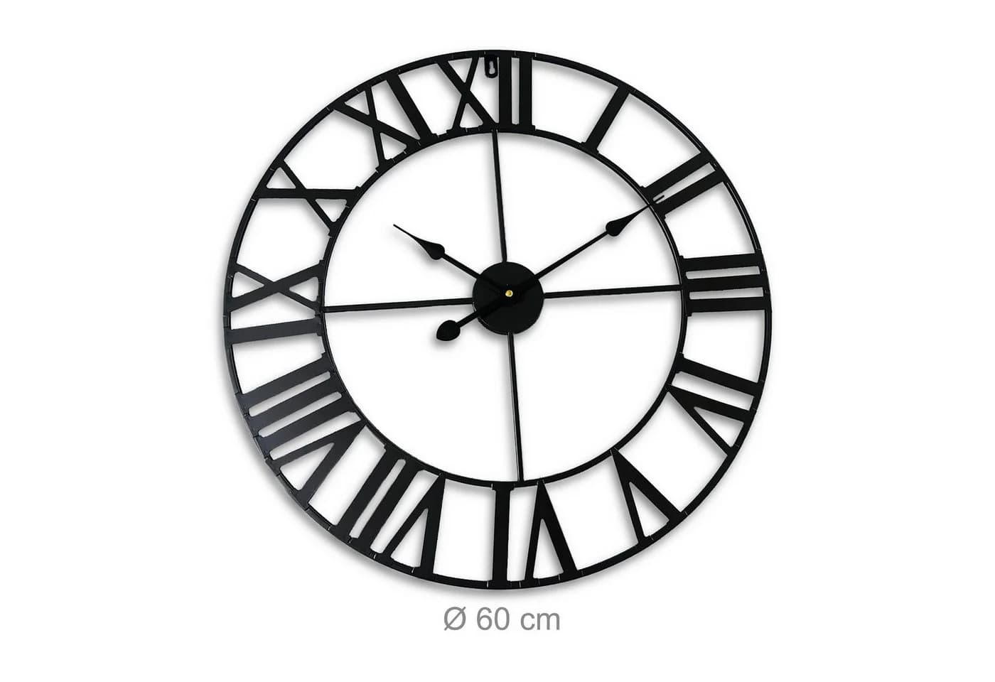 relaxdays Wanduhr mit römischen Zahlen Schwarz - Bild 4