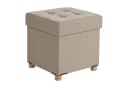 relaxdays Stauraumhocker Beige mit Stauraum Bild 2