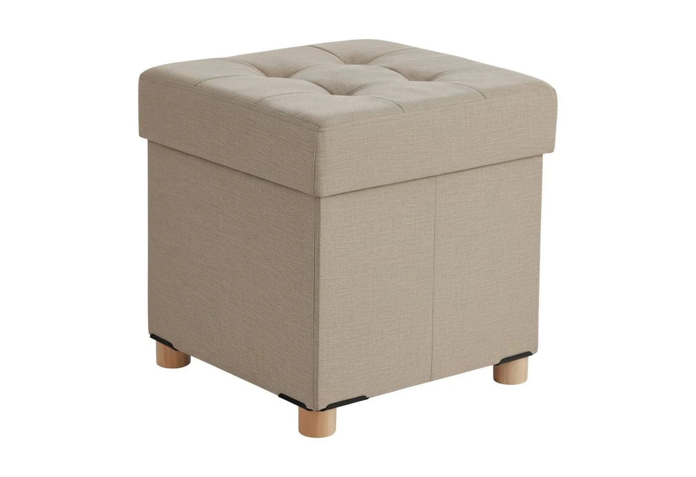 relaxdays Stauraumhocker Beige mit Stauraum - Bild 2