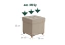 relaxdays Stauraumhocker Beige mit Stauraum Bild 4