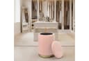 relaxdays Stauraumhocker Samt Altrosa mit Stauraum Bild 3