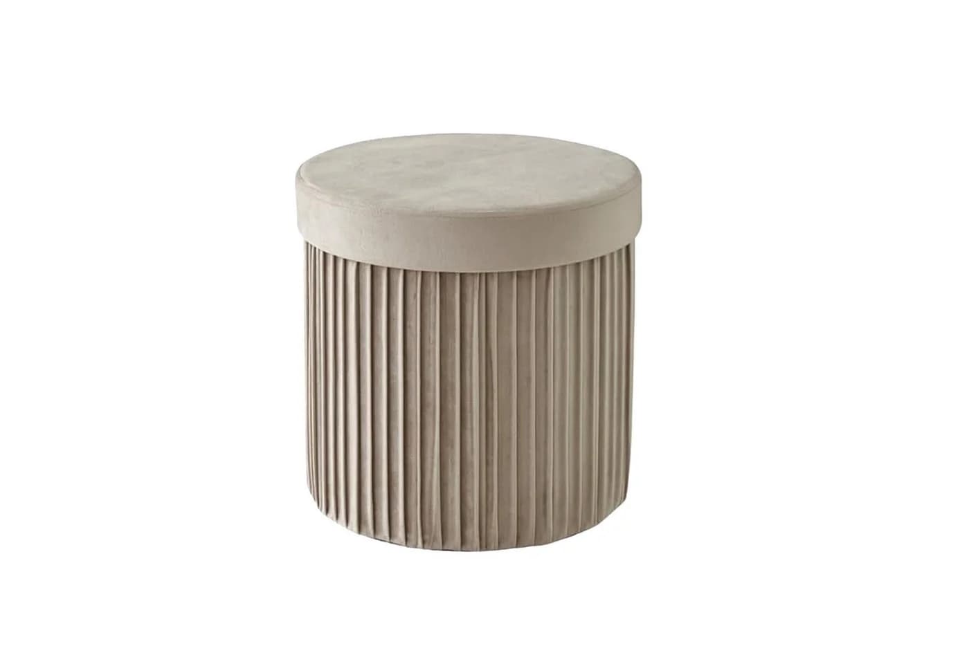 relaxdays Stauraumhocker aus Samt Beige mit Klappfunktion - Bild 2