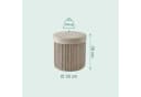relaxdays Stauraumhocker aus Samt Beige mit Klappfunktion Bild 4