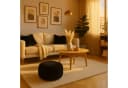 relaxdays Pouf mit Cordbezug, Schwarz, Boho-Design Bild 3