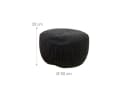 relaxdays Pouf mit Cordbezug, Schwarz, Boho-Design Bild 4