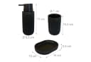 RELAXDAYS Badaccessoire-Set 3-teilig Schwarz Kunstharz Bild 4