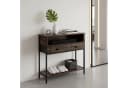 relaxdays Konsolentisch mit Schubladen, dunkelbraun, Industrial-Look Bild 1