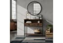 relaxdays Konsolentisch mit Schubladen, dunkelbraun, Industrial-Look Bild 3