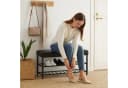 relaxdays Schuhbank mit 2 Schuhablagen Schwarz Bild 1