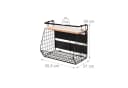 relaxdays Wandregal Obstkorb 2er Set Magnetisch Eisen Braun/Schwarz Bild 4