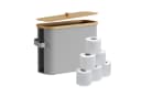 relaxdays Toiletten-Ersatzrollenhalter 12 Rollen grau Bild 2