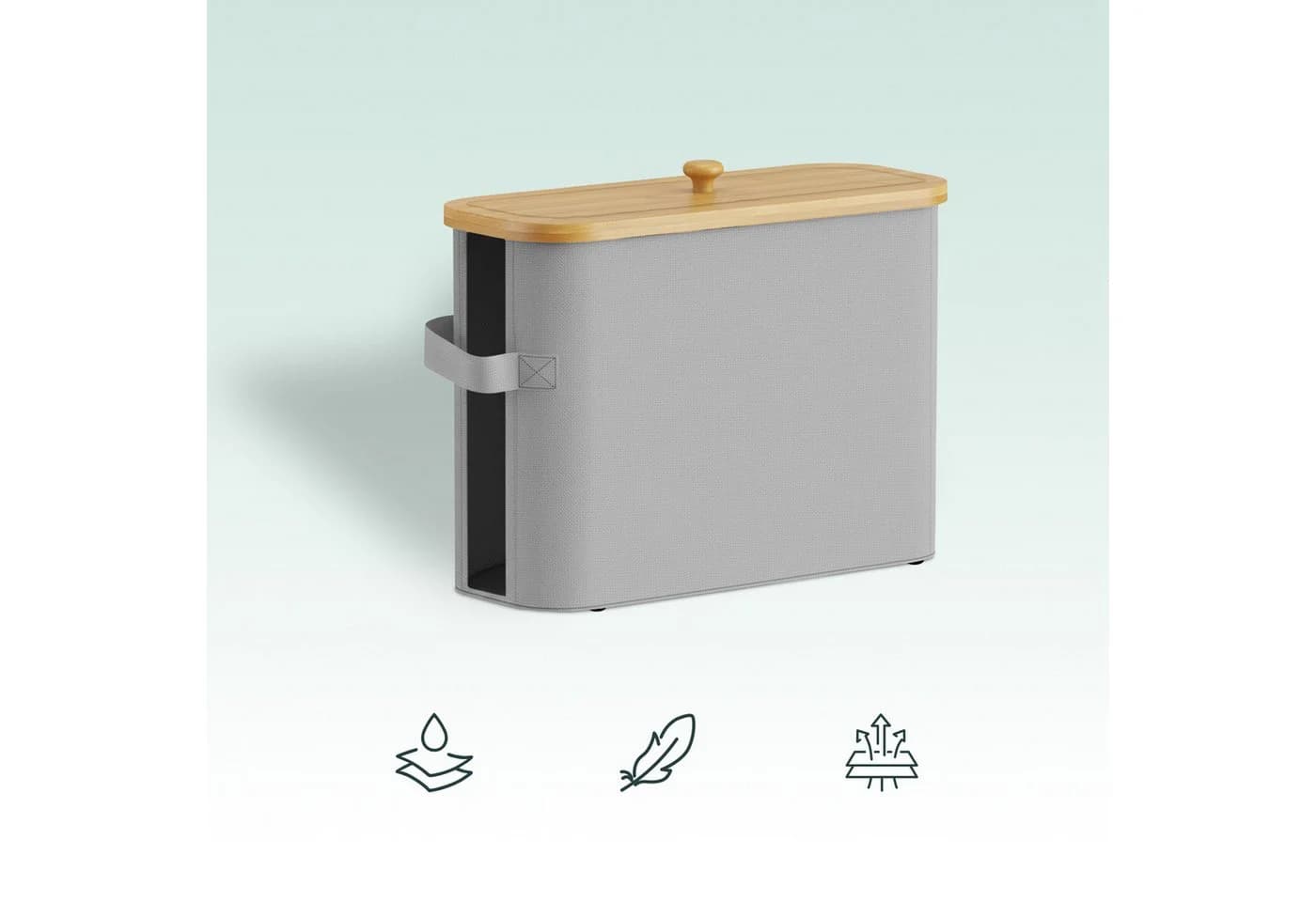 relaxdays Toiletten-Ersatzrollenhalter 12 Rollen grau - Bild 3