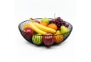 relaxdays Obstschale aus Eisen Schwarz Gitter-Design Bild 2