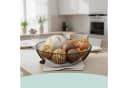 relaxdays Obstschale aus Eisen Schwarz Gitter-Design Bild 3