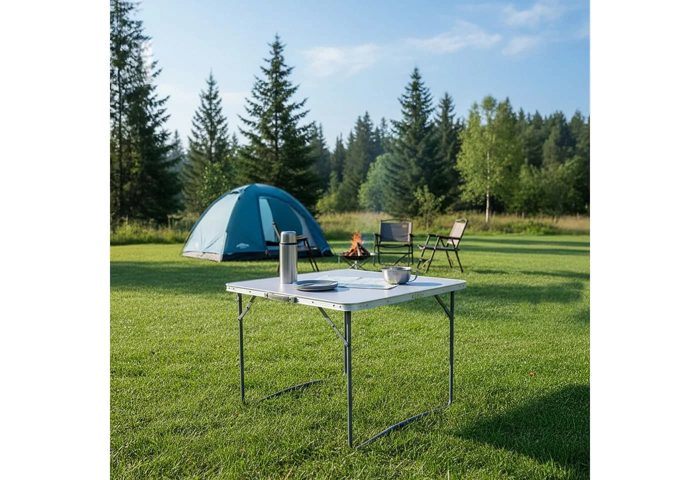 relaxdays Klappbarer Campingtisch Schwarz - Bild 3