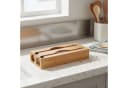 relaxdays Folienspender aus Bambus, 2 Rollen Bild 1