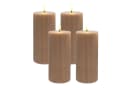 relaxdays LED-Kerze 4er Set 18 cm Mocha Mousse Bild 2