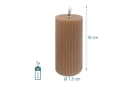 relaxdays LED-Kerze 4er Set 18 cm Mocha Mousse Bild 4