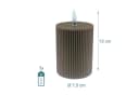 relaxdays LED-Kerze 4er Set 13 cm Coffee Bild 4