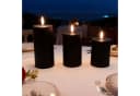 relaxdays LED-Kerze 3er Set Schwarz Flackernde Flamme Bild 1