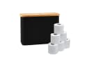 relaxdays Toiletten-Ersatzrollenhalter 12 Rollen Schwarz Bild 2