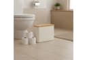 relaxdays Toiletten-Ersatzrollenhalter 12 Rollen Beige Bambus Bild 1