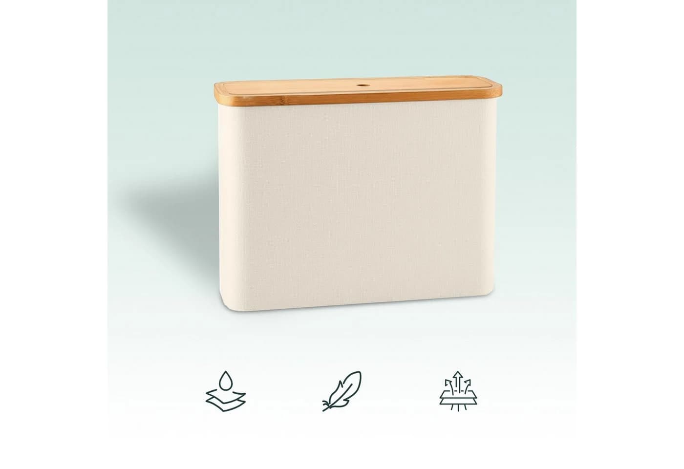 relaxdays Toiletten-Ersatzrollenhalter 12 Rollen Beige Bambus - Bild 3