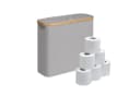 relaxdays Toiletten-Ersatzrollenhalter 12 Rollen Grau Bild 2