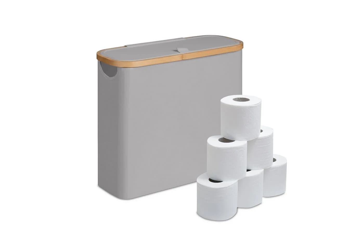 relaxdays Toiletten-Ersatzrollenhalter 12 Rollen Grau - Bild 2