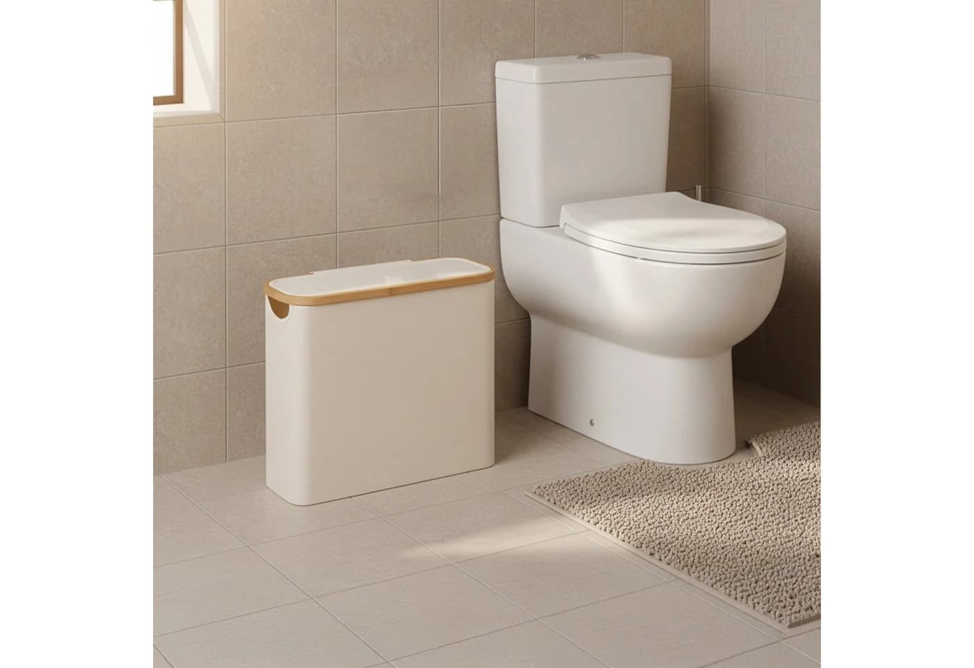 relaxdays Toiletten-Ersatzrollenhalter Toilettenpapier Aufbewahrung 12 Rollen Beige