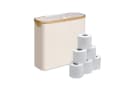 relaxdays Toiletten-Ersatzrollenhalter Toilettenpapier Aufbewahrung 12 Rollen Beige Bild 2