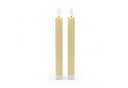 relaxdays LED Stabkerzen 2er Set Beige Echtwachs Bild 2