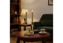 relaxdays LED Stabkerzen 2er Set Beige Echtwachs Bild 3