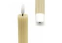 relaxdays LED Stabkerzen 2er Set Beige Echtwachs Bild 5